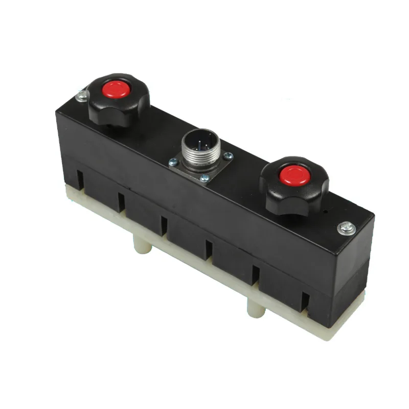 表示機能なしの2本針経糸ストップボックス